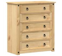 vidaXL Commode Corona 80x40x89 cm bois massif de pin, commode à tiroirs, classeur, armoire à tiroirs, armoire de rangement, 4005673