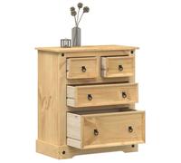 vidaXL Commode Corona 80x43x91 cm bois massif de pin, commode à tiroirs, classeur, armoire à tiroirs, armoire de rangement, 4005670