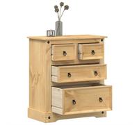 vidaXL Commode Corona 80x43x91 cm bois massif de pin, commode à tiroirs, classeur, armoire à tiroirs, armoire de rangement, 4005670