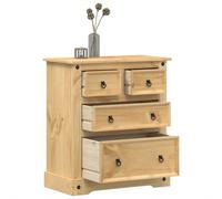 Vidaxl Commode Corona 80x43x91 Cm Bois Massif De Pin Marron