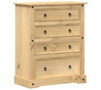 vidaXL Commode Corona 92x48x114 cm Bois Massif de pin, Commode à tiroirs, classeur, Armoire à tiroirs, Armoire de Rangement, Buffet