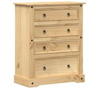vidaXL Commode Corona 92x48x120 cm Bois Massif de pin, Commode à tiroirs, classeur, Armoire à tiroirs, Armoire de Rangement, Buffet