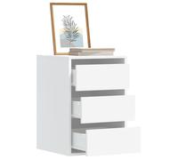 vidaXL Commode d'angle blanc 40x41x58 cm bois d'ingénierie, commode à tiroirs, classeur, armoire à tiroirs, armoire de 852834