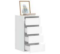 Vidaxl Commode D'angle Blanc 40x41x76 Cm Bois D'ingénierie Blanc