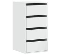 vidaXL Commode d'angle Blanc 40x41x76 cm Bois d'ingénierie, Commode à tiroirs, classeur, Armoire à tiroirs, Armoire de Rangement, Buffet