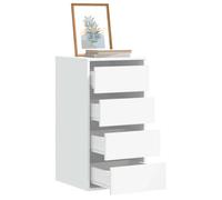 vidaXL Commode d'angle 852861 – Blanc, bois d'ingénierie, 40×41×76 cm, avec tiroirs