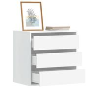 Vidaxl Commode D'angle Blanc 60x41x58 Cm Bois D'ingénierie Blanc