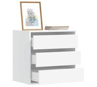 vidaXL Commode d'angle blanc 60x41x58 cm bois d'ingénierie, commode à tiroirs, classeur, armoire à tiroirs, armoire de 852843