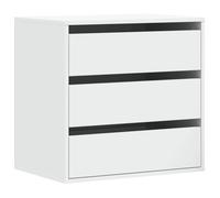 Commode d'angle blanc 60x41x58 cm bois d'ingénierie, commode à tiroirs, classeur, armoire à tiroirs, armoire de 852843