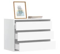 vidaXL Commode d'angle en bois d'ingénierie 80 x 41 x 58 cm Blanc à tiroirs