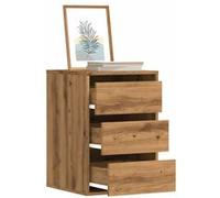 vidaXL Commode d'angle à tiroirs chêne artisanal 40×41×58 cm bois d'ingénierie Marron