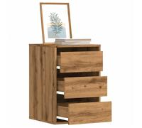 vidaXL Commode d'angle à tiroirs chêne artisanal 40×41×58 cm bois d'ingénierie Marron