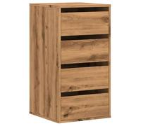 Vidaxl Commode D'angle Chêne Artisanal 40x41x76 Cm Bois D'ingénierie Marron
