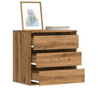 vidaXL Commode d'angle à tiroirs chêne artisanal 60x41x58 cm Bois d'ingénierie Marron