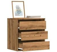 vidaXL Commode d'angle à tiroirs chêne artisanal 60x41x58 cm Bois d'ingénierie Marron