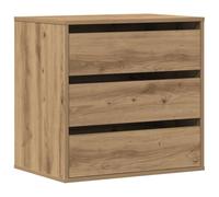 vidaXL Commode d'angle chêne Artisanal 60x41x58 cm Bois d'ingénierie, Commode à tiroirs, classeur, Armoire à tiroirs, Armoire de Rangement, Buffet