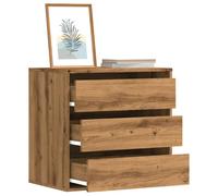 Vidaxl Commode D'angle Chêne Artisanal 60x41x58 Cm Bois D'ingénierie Marron