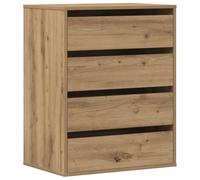 vidaXL Commode d'angle chêne artisanal 60x41x76 cm en bois d'ingénierie à tiroirs Marron