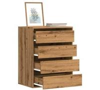 Vidaxl Commode D'angle Chêne Artisanal 60x41x76 Cm Bois D'ingénierie Marron