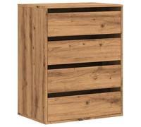 Vidaxl Commode D'angle Chêne Artisanal 60x41x76 Cm Bois D'ingénierie Marron