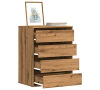 Vidaxl Commode D'angle Chêne Artisanal 60x41x76 Cm Bois D'ingénierie Marron