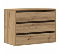 vidaXL Commode d'angle chêne artisanal 80x41x58 cm bois d'ingénierie, commode à tiroirs, classeur, armoire à tiroirs, 852860