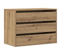 vidaXL Commode d'angle chêne artisanal à tiroirs 80x41x58 cm bois d'ingénierie 852860