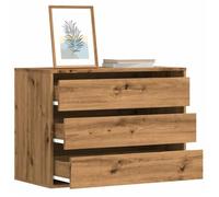 vidaXL Commode d'angle chêne artisanal 80x41x58 cm bois d'ingénierie, commode à tiroirs, classeur, armoire à tiroirs, 852860