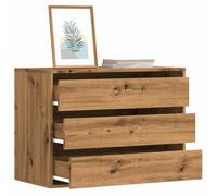 Vidaxl Commode D'angle Chêne Artisanal 80x41x58 Cm Bois D'ingénierie Marron