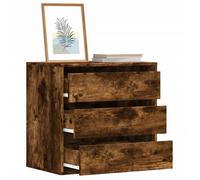 vidaXL Commode d'angle chêne fumé 60x41x58 cm bois d'ingénierie, commode à tiroirs, classeur, armoire à tiroirs, armoire de 852847