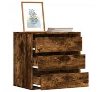Vidaxl Commode D'angle Chêne Fumé 60x41x58 Cm Bois D'ingénierie Marron