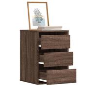 Commode d angle chêne marron 40x41x58 cm bois d ingénierie Marron G