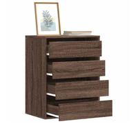 Commode d'angle chêne marron 60x41x76 cm bois d'ingénierie, commode à tiroirs, classeur, armoire à tiroirs, armoire 852876