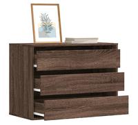 Vidaxl Commode D'angle Chêne Marron 80x41x58 Cm Bois D'ingénierie Marron