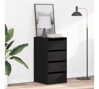 Vidaxl Commode D'angle Chêne Noir 40x41x76 Cm Bois D'ingénierie Noir