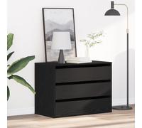 Vidaxl Commode D'angle Chêne Noir 80x41x58 Cm Bois D'ingénierie Noir
