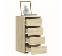 Vidaxl Commode D'angle Chêne Sonoma 40x41x76 Cm Bois D'ingénierie Marron