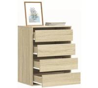 Vidaxl Commode D'angle Chêne Sonoma 60x41x76 Cm Bois D'ingénierie Marron