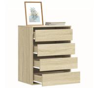 Vidaxl Commode D'angle Chêne Sonoma 60x41x76 Cm Bois D'ingénierie Marron