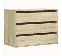 vidaXL Commode d'angle chêne Sonoma 80x41x58 cm Bois d'ingénierie, Commode à tiroirs, classeur, Armoire à tiroirs, Armoire de Rangement, Buffet