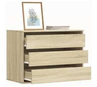 vidaXL Commode d'angle chêne Sonoma 80x41x58 cm Bois d'ingénierie, Commode à tiroirs, classeur, Armoire à tiroirs, Armoire de Rangement, Buffet