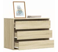 Vidaxl Commode D'angle Chêne Sonoma 80x41x58 Cm Bois D'ingénierie Marron