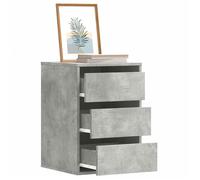 Vidaxl Commode D'angle Gris Béton 40x41x58 Cm Bois D'ingénierie Marron