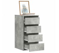 vidaXL Commode d'angle gris béton 40x41x76 cm bois d'ingénierie, commode à tiroirs, classeur, armoire à tiroirs, armoire de 852864