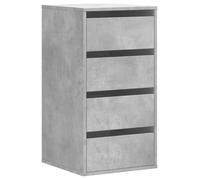 vidaXL Commode d'angle Gris béton 40x41x76 cm Bois d'ingénierie, Commode à tiroirs, classeur, Armoire à tiroirs, Armoire de Rangement, Buffet