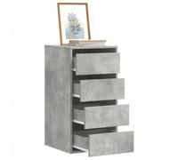 Vidaxl Commode D'angle Gris Béton 40x41x76 Cm Bois D'ingénierie Marron