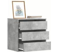 Commode d'angle gris béton 60x41x58 cm bois d'ingénierie, commode à tiroirs, classeur, armoire à tiroirs, armoire de 852846