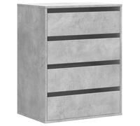vidaXL Commode d'angle à tiroirs Gris béton 60x41x76 cm Bois d'ingénierie