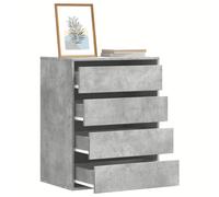 Vidaxl Commode D'angle Gris Béton 60x41x76 Cm Bois D'ingénierie Marron