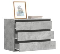 vidaXL Commode d'angle gris béton 80x41x58 cm bois d'ingénierie, commode à tiroirs, classeur, armoire à tiroirs, armoire de 852855
